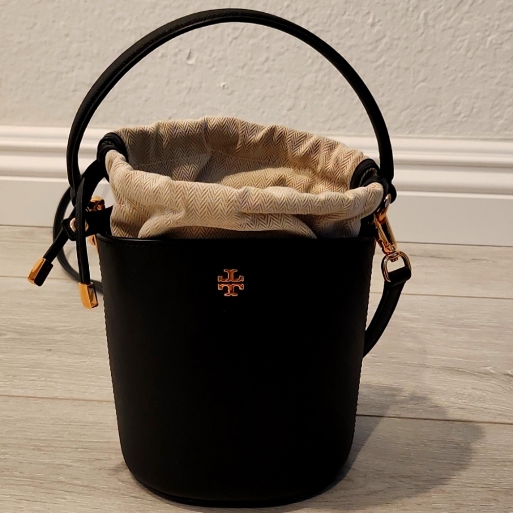 Tory Burch black bucket bag